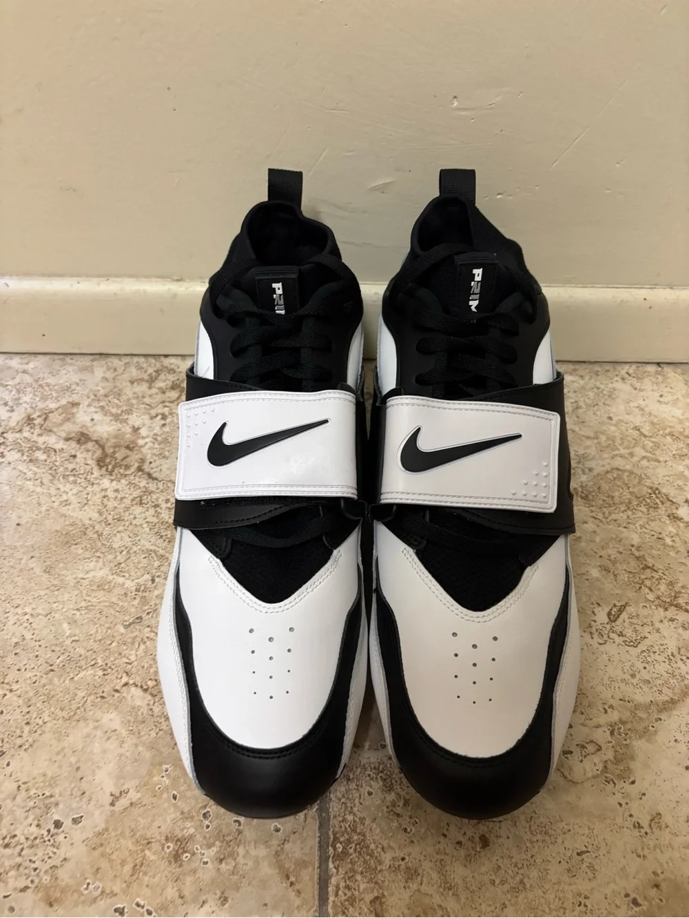 NEW Nike Air Diamond Turf 93 TD White-Black Football Cleats Size 14 HF5298-101